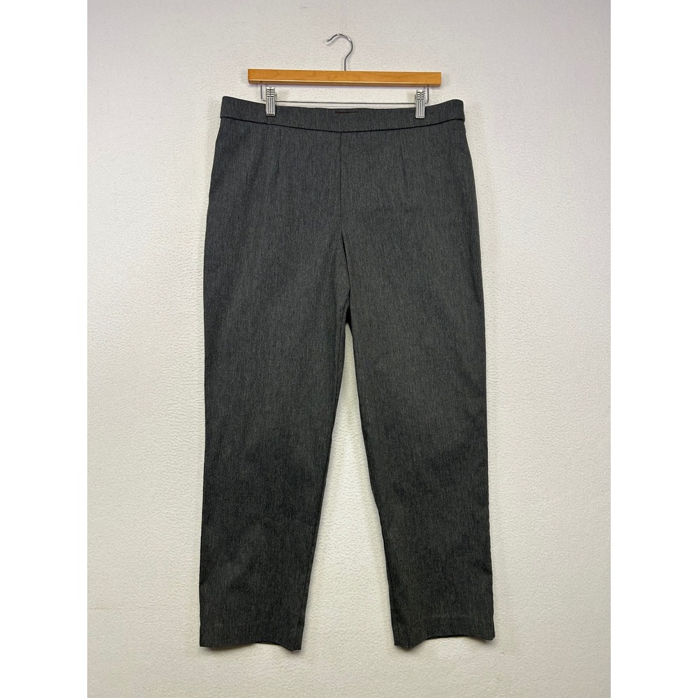 Professional Career Dana Buchman Womens Large Gray Straight Leg Pull On Pants